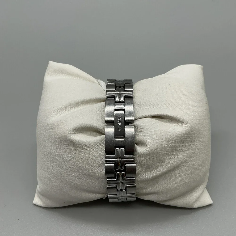 Invicta Womens Watch 22mm White Dial Silver Tone Crystals New Battery 6.5